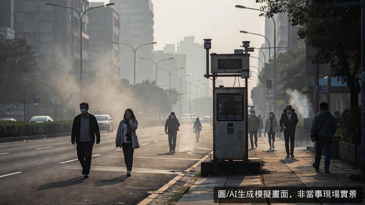 台中空氣品質轉差 台灣大道測站達「普通」等級