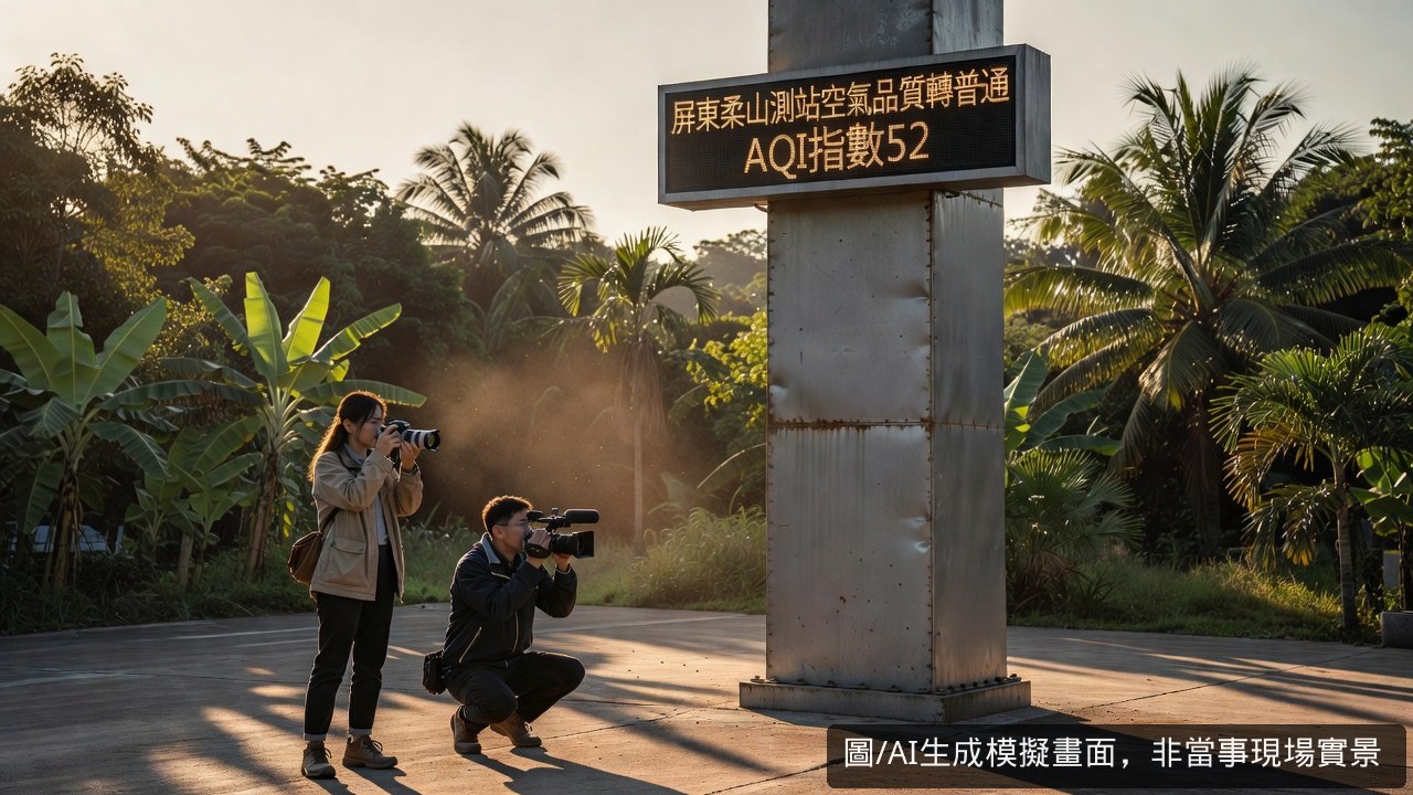 屏東枋山測站空氣品質轉普通 AQI指數52
