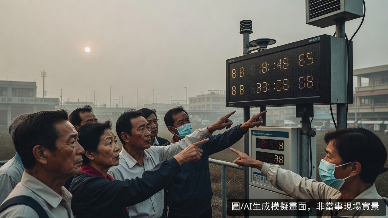 雲林空品轉差 斗六站達對敏感族群不健康等級