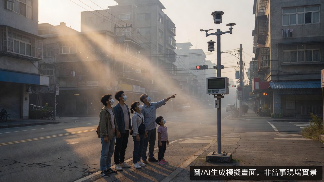 臺中空氣品質轉普通 大里測站AQI達54