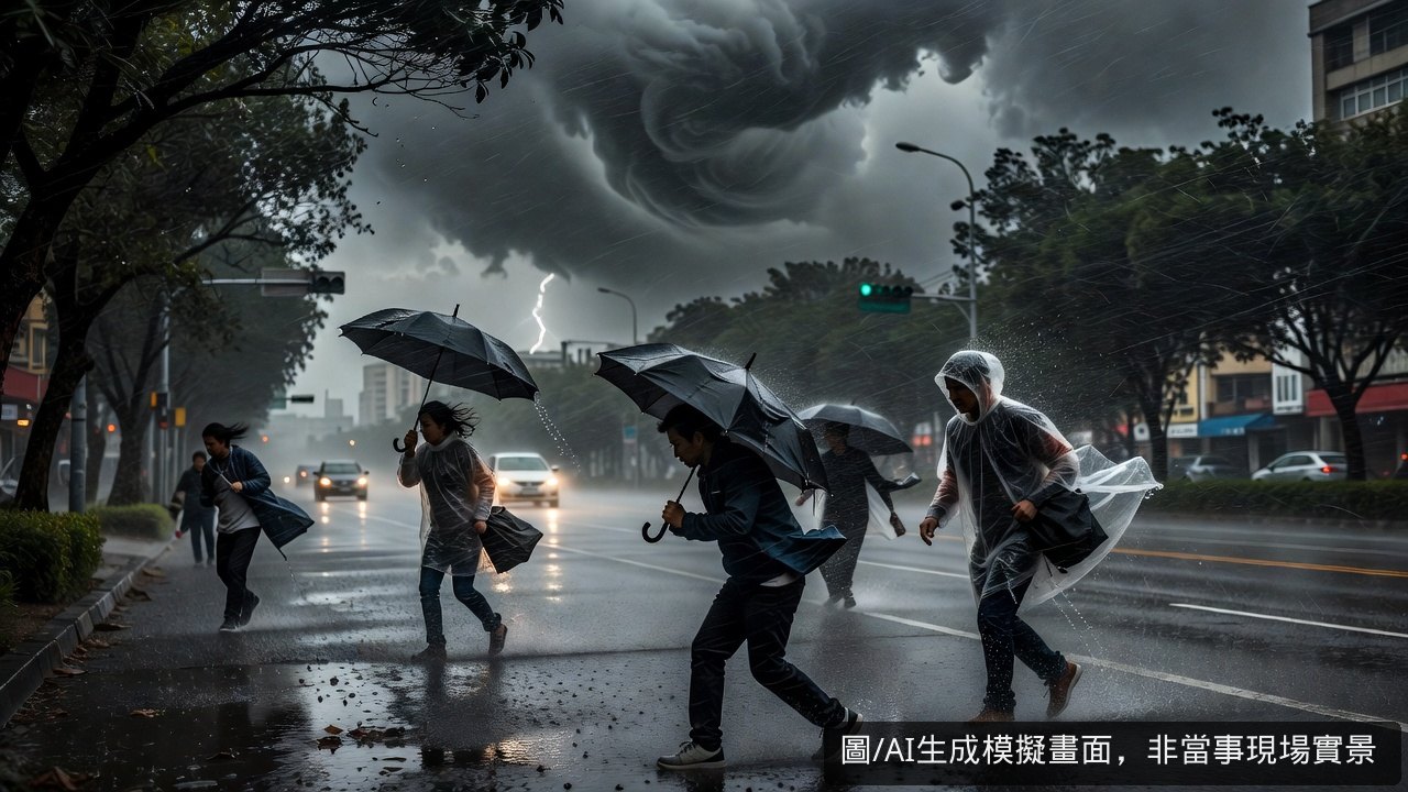 陸上強風特報擴大至13縣市,臺南另發豪雨特報