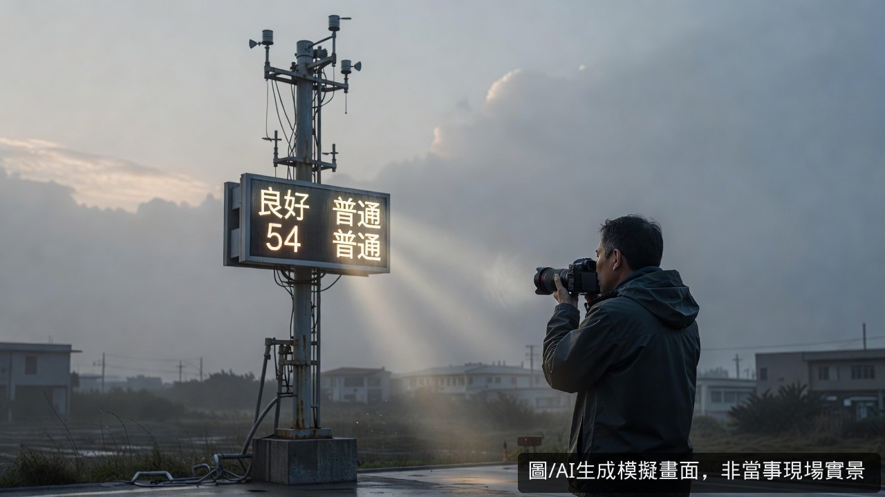 澎湖空氣品質轉差 馬公站AQI達54跨級至「普通」